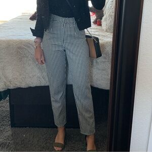 Nasty Gal Black and White Checkered Pants